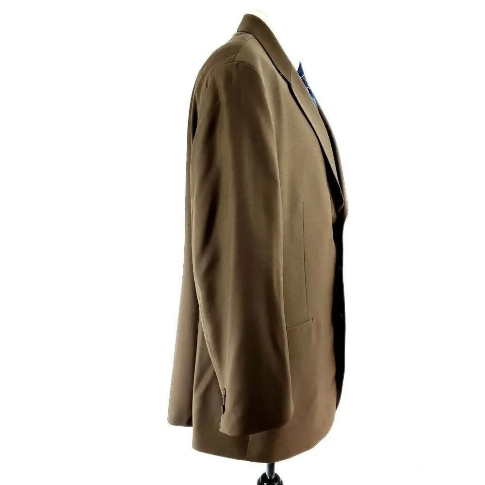 Lauren Ralph Lauren Wool Cashmere 3 Button Blazer 44L Or Slim Fit 46L Dark Beige